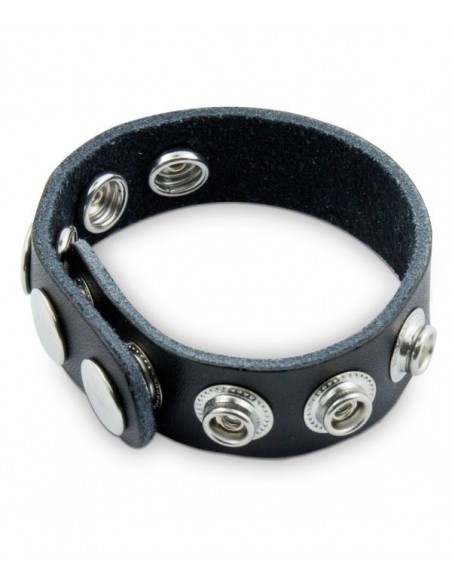Pierścień erekcyjny Mr. Cock Rivet Leather Cockring Black - Pierścienie erekcyjne niewibrujące - 1