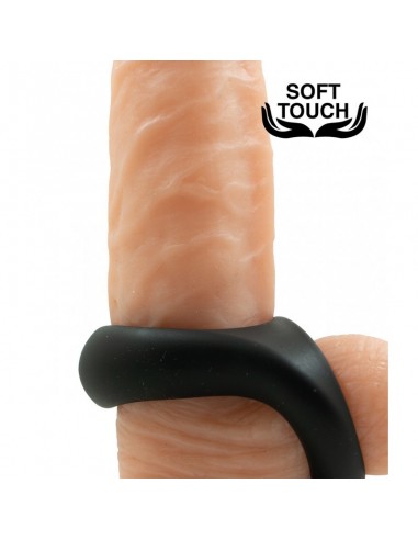 Pierścień erekcyjny Mr.Cock Duo Silicone Cockring Black - Pierścienie erekcyjne niewibrujące - 4