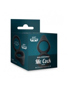 Pierścień erekcyjny Mr.Cock Hug Silicone Cockring Black - Pierścienie erekcyjne niewibrujące - 1