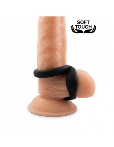 Pierścień erekcyjny Mr.Cock Hug Silicone Cockring Black - Pierścienie erekcyjne niewibrujące - 3