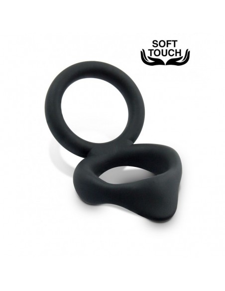 Pierścień erekcyjny Mr.Cock Hug Silicone Cockring Black - Pierścienie erekcyjne niewibrujące - 4