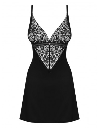 Bielizna Nocna Cecilla Koszulka I String Czarna  S/M - Koszule nocne - 5