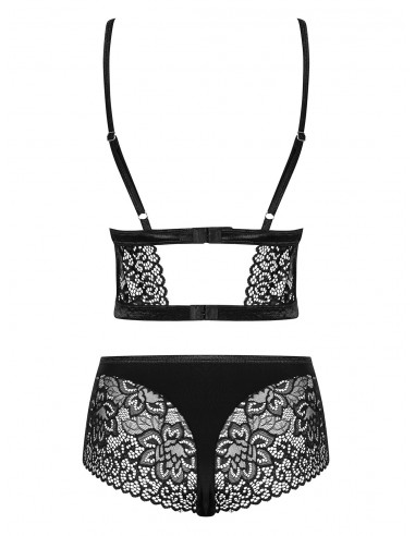 Komplet bielizny Cecilla Top I Szorty Czarny  S/M - Komplety bielizny erotycznej - 6