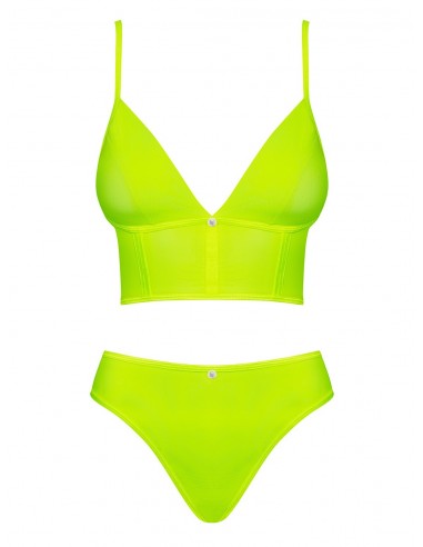 Komplet bielizny Neonia Top I Figi Żółty  S/M - Komplety bielizny erotycznej - 5