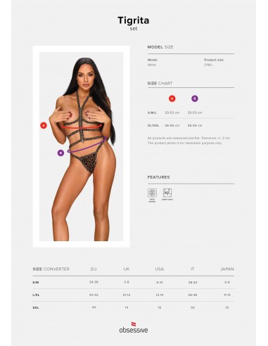 Komplet Bielizny Tigrita 2-Częściowy Brązowy Xl/Xxl - Komplety bielizny erotycznej - 7