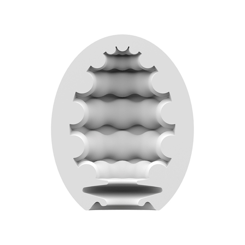 Masturbator Egg Single Riffle - hydroaktywne jajko do masturbacji z TPE, długość 6,9 cm - 2