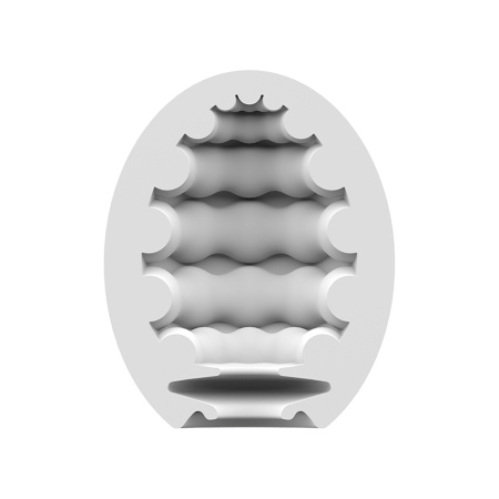 Masturbator Egg Single Riffle - hydroaktywne jajko do masturbacji z TPE, długość 6,9 cm - 2