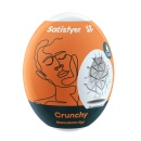 Masturbator Egg Single Crunchy - jednorazowe jajko masturbacyjne z hydroaktywnym TPE, długość 6,9 cm - 1