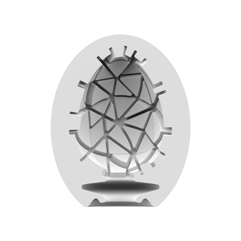 Masturbator Egg Single Crunchy - jednorazowe jajko masturbacyjne z hydroaktywnym TPE, długość 6,9 cm - 2