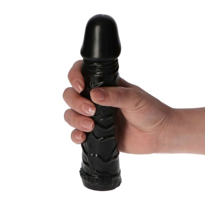 Dildo realistyczne Gustavo Black 18 cm, czarny, o średnicy 4,5 cm - 1