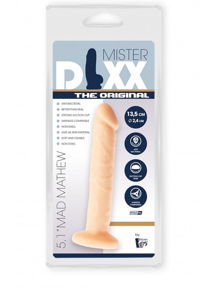 Dildo z cyberskóry Mr. Dixx Mad Mathew 5.1" Dong - Dilda realistyczne - 2