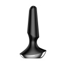 Wibrator analny Plug-ilicious 2 Black - dwa silniki, IPX7, 13,3 cm - 2