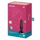 Wibrator analny Plug-ilicious 2 Black - dwa silniki, IPX7, 13,3 cm - 5