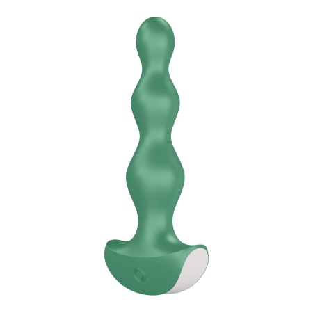 Wibrator analny Lolli Plug 2 Green - kulkowy profil o rosnącej średnicy, 2 silniki, długość 14 cm - 1