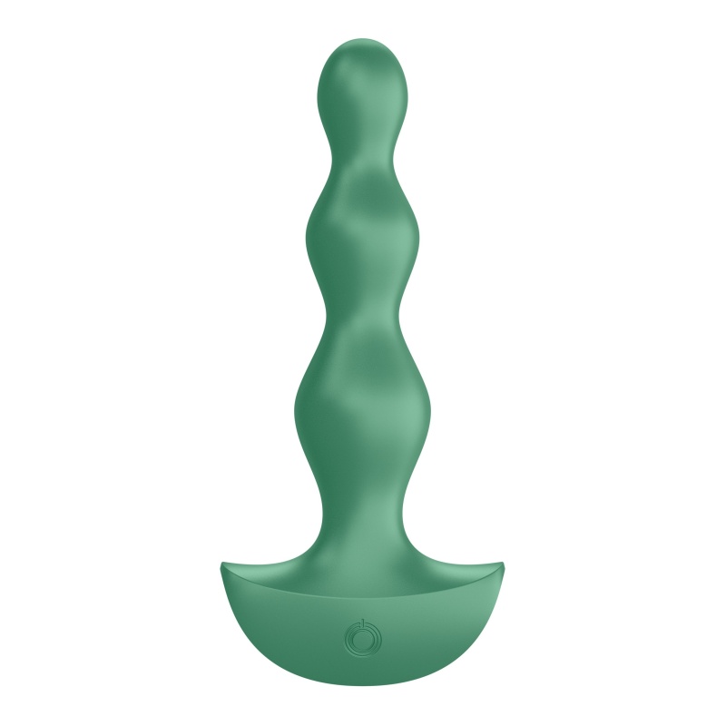 Wibrator analny Lolli Plug 2 Green - kulkowy profil o rosnącej średnicy, 2 silniki, długość 14 cm - 2
