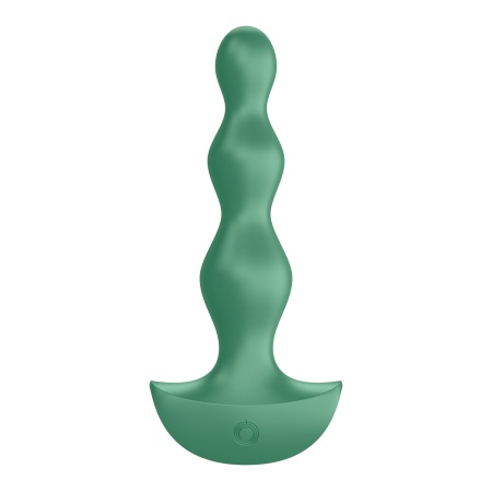 Wibrator analny Lolli Plug 2 Green - kulkowy profil o rosnącej średnicy, 2 silniki, długość 14 cm - 2