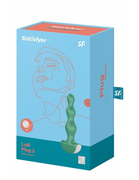 Korek analny wibrujący Lolli Plug 2 Green - Kulki i korki analne wibrujące - 6
