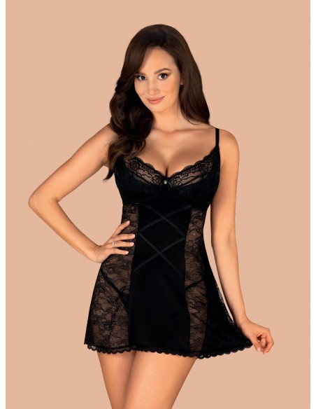 Bielizna nocna 856-Bab-1 Babydoll I Figi L/Xl - Babydoll - 5