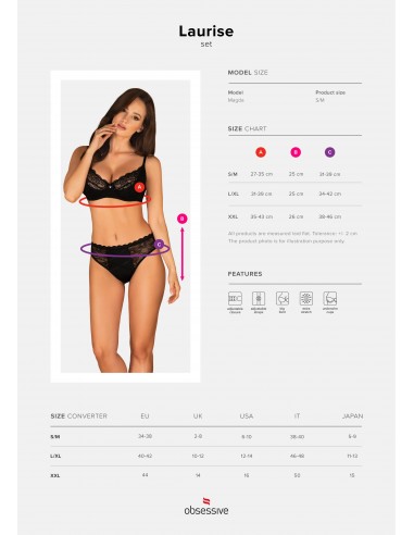 Komplet Bielizny Laurise 2-Częściowy  L/Xl - Komplety bielizny erotycznej - 7