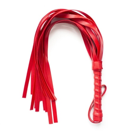 Pejcz Whip ze skórzanymi paskami Red - 1