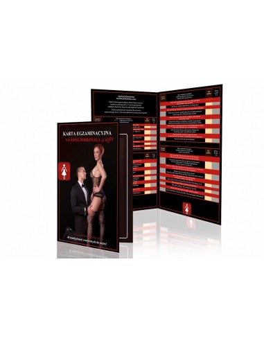Karta Egzaminacyjna na męża doskonałego w łóżku - Gry erotyczne - 1