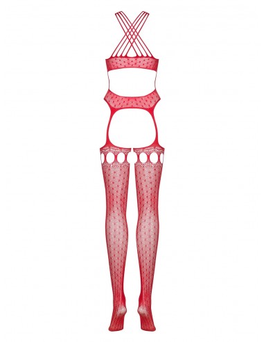 Bodystocking erotyczny G313 Czerwony - Bodystocking - 6