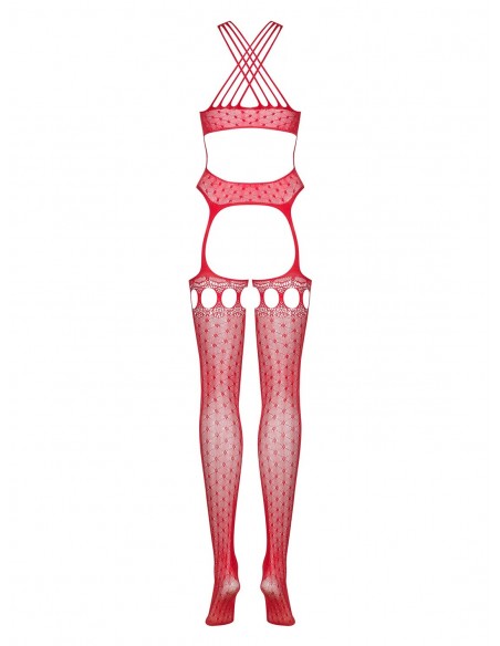 Bodystocking erotyczny G313 Czerwony - Bodystocking - 6