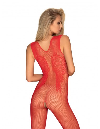 Bodystocking erotyczny N112 Czerwony - Bodystocking - 2