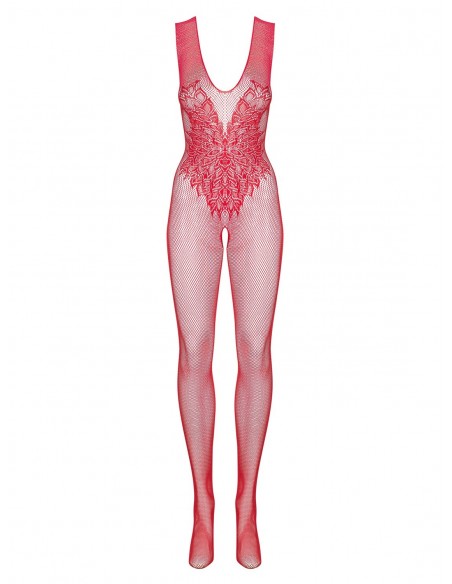 Bodystocking erotyczny N112 Czerwony - Bodystocking - 5