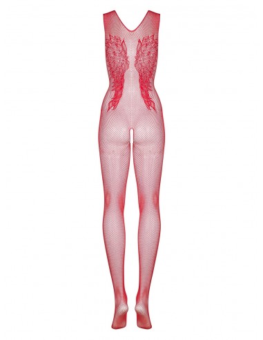 Bodystocking erotyczny N112 Czerwony - Bodystocking - 6