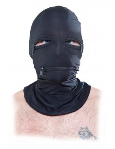 Maska na Oczy Black Zipper Face Wood - Maski i kaptury - 1