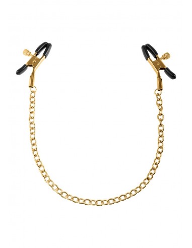 Klamry na sutki Ff Gold Nipple Chain Clamps - Klamry i klipsy na sutki - 1