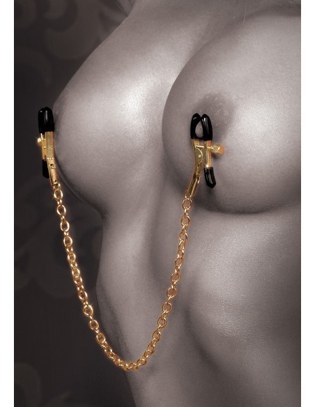 Klamry na sutki Ff Gold Nipple Chain Clamps - Klamry i klipsy na sutki - 3