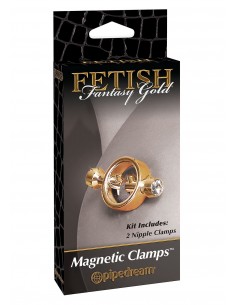 Klamry na sutki Ff Gold Magnetic Nipple Clamps - Klamry i klipsy na sutki - 1