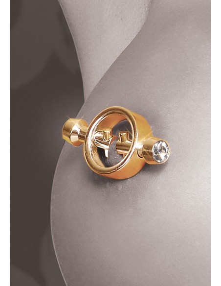 Klamry na sutki Ff Gold Magnetic Nipple Clamps - Klamry i klipsy na sutki - 3