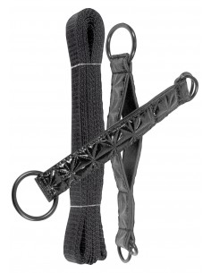Wiązania-SINFUL BED RESTRAINT STRAPS BLACK - Uprzęże BDSM - 1