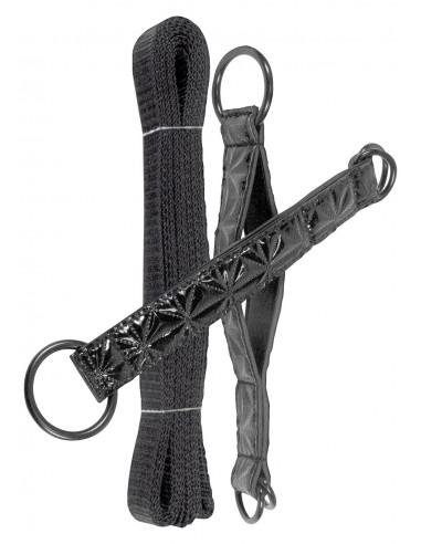 Wiązania-SINFUL BED RESTRAINT STRAPS BLACK - Uprzęże BDSM - 1