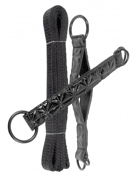 Wiązania-SINFUL BED RESTRAINT STRAPS BLACK - Uprzęże BDSM - 1