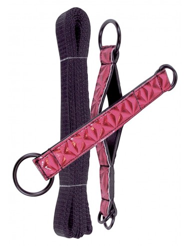 Wiązania-SINFUL BED RESTRAINT STRAPS PINK - Uprzęże BDSM - 1