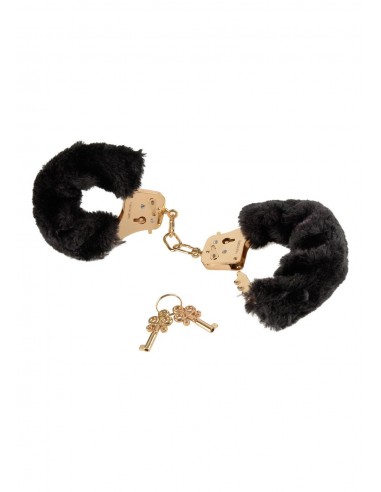 Kajdanki Gold Deluxe Furry Cuffs - Kajdanki erotyczne - 2