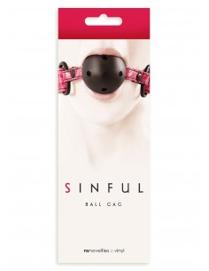 Knebel BDSM Sinful Ball Gag Pink - Kneble do ust - 1