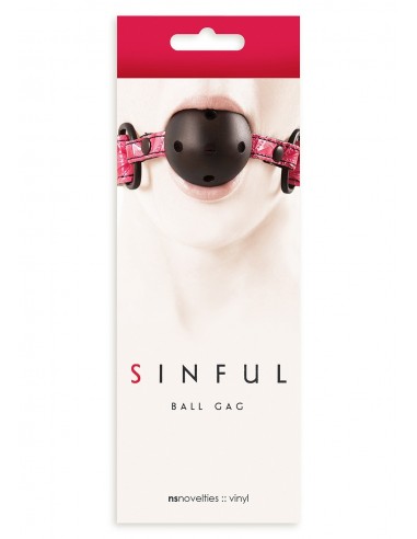 Knebel BDSM Sinful Ball Gag Pink - Kneble do ust - 1