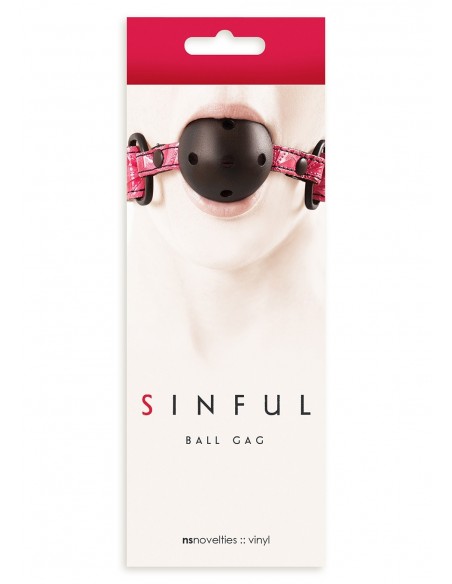 Knebel BDSM Sinful Ball Gag Pink - Kneble do ust - 1