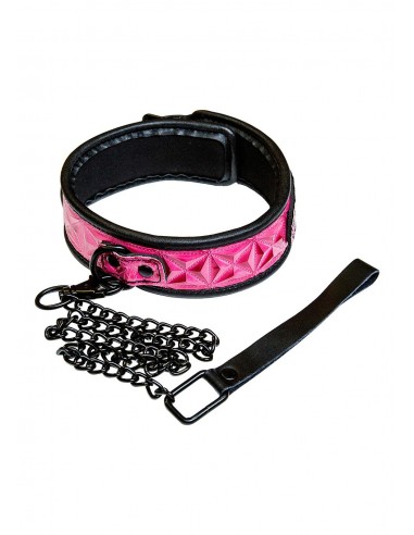 Wiązania-SINFUL COLLAR PINK - Uprzęże BDSM - 1