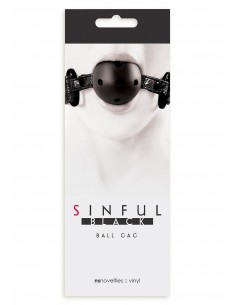 Knebel BDSM Sinful Ball Gag Black - Kneble do ust - 1