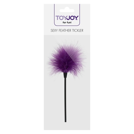 Łaskotka erotyczna SCALA Sexy Feather Tickler Purple z naturalnych piór indyczych, 22 cm - 1
