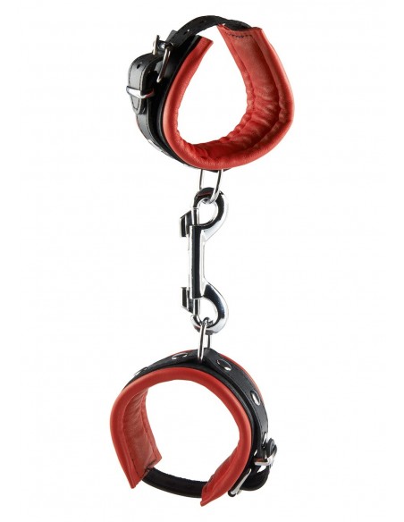 Kajdanki Hand Cuffs Red 5 Cm - Kajdanki erotyczne - 1