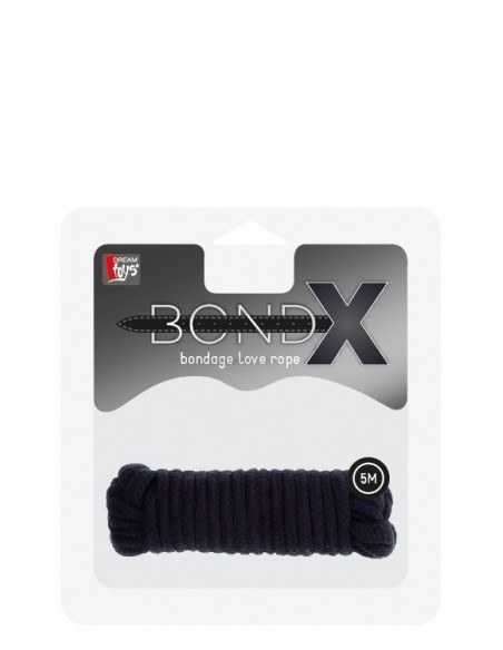 Lina BDSM Bondx Love Rope 5 m Black - Liny, sznury BDSM - 1