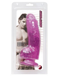 Różowe dildo z przyssawką Jerry Giant Dildo clear pink - Dilda żelowe - 1 2
