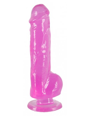 Różowe dildo z przyssawką Jerry Giant Dildo clear pink - Dilda żelowe - 4
